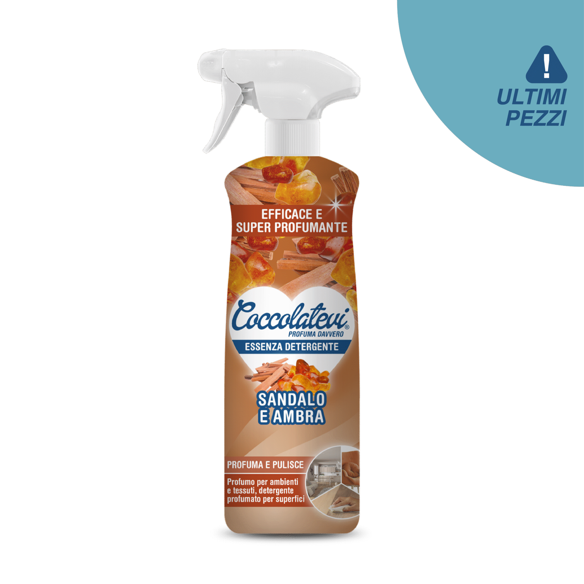 Coccolatevi - Univerzális felülettisztító spray (Sandalo&Ambra) 750 ml
