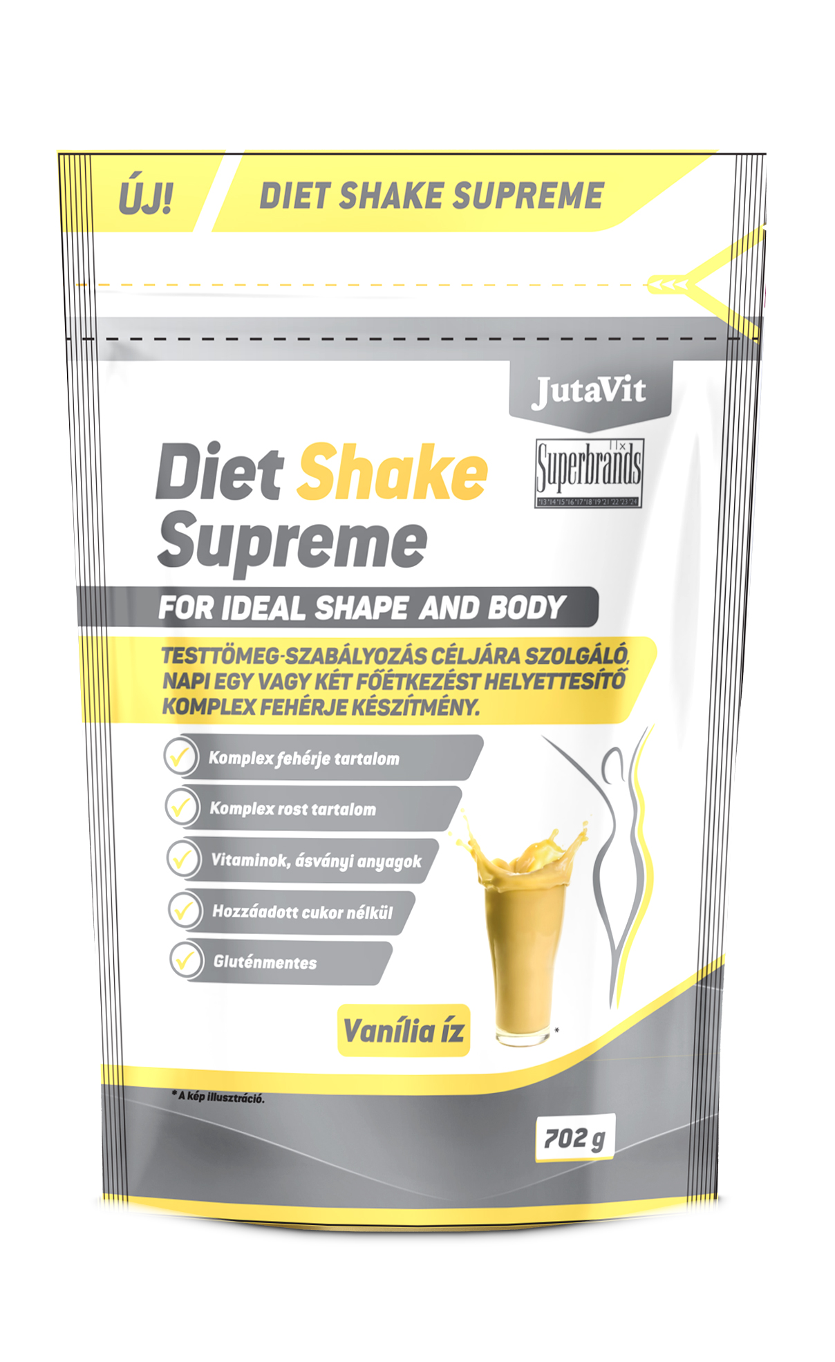 JutaVit - Diet Shake Supreme Vanília íz 702 g ÚJ TERMÉK!