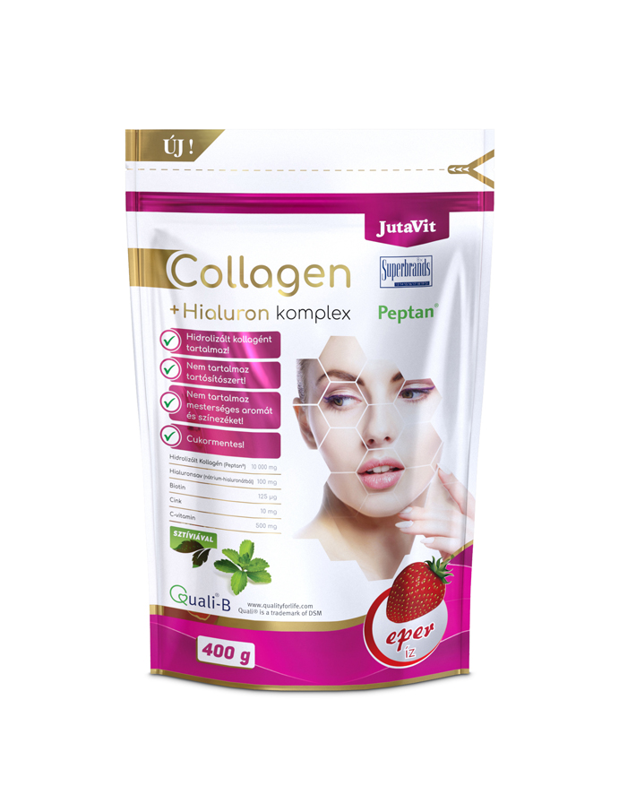 JutaVit - Collagen+hialuron komplex Eper 400 g