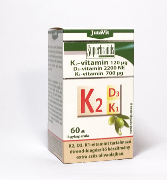 JutaVit - K2 120 µg+D3 2200 NE+ K1 700 µg vitamin 60x