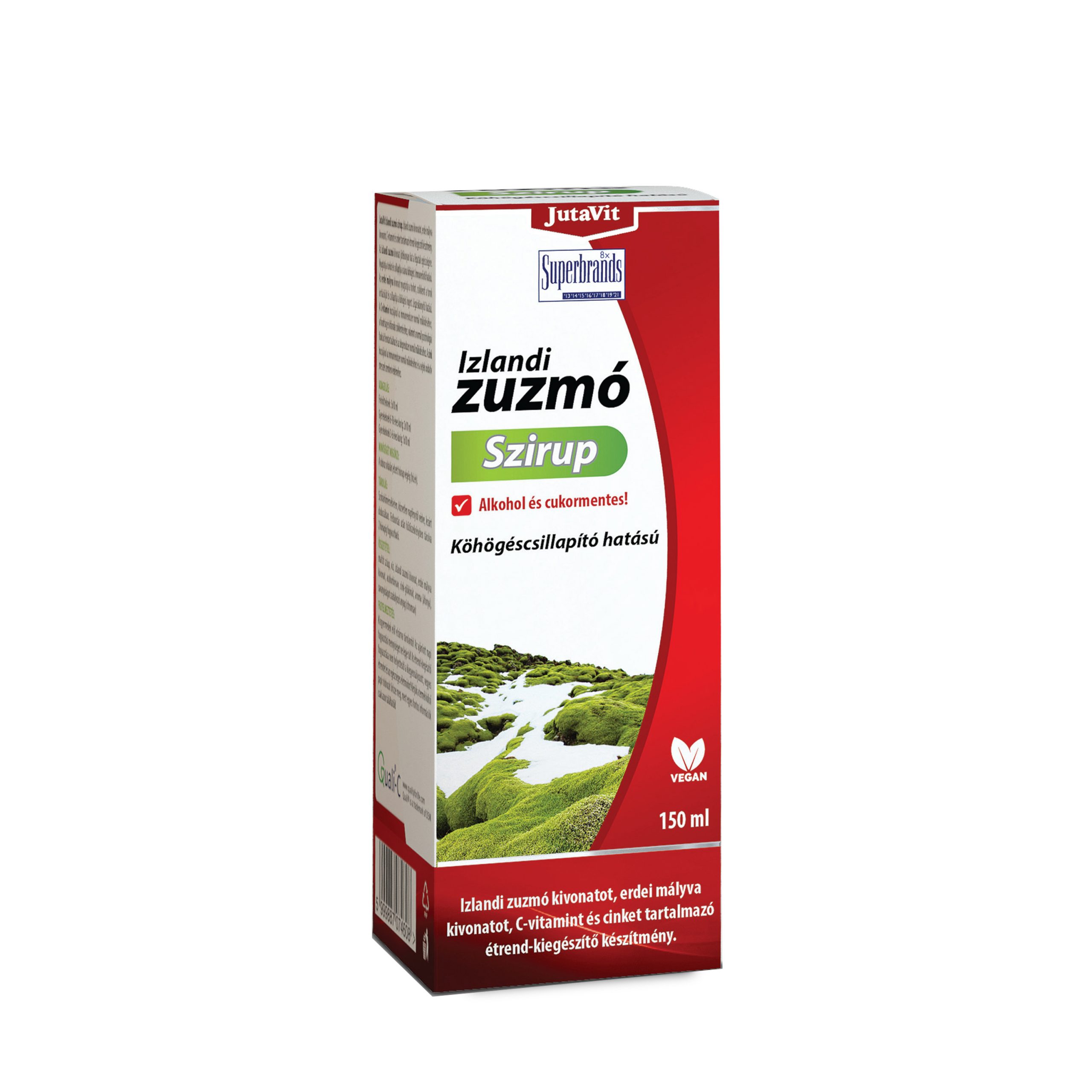 JutaVit - Izlandi zuzmó szirup 150 ml (Alkohol és cukor mentes!)