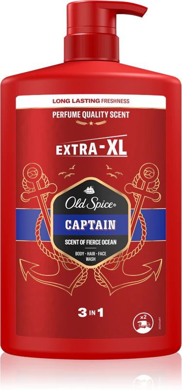 Old Spice - Captain Tusfürdő És Sampon Férfiaknak 1000 ml (3az1-ben)