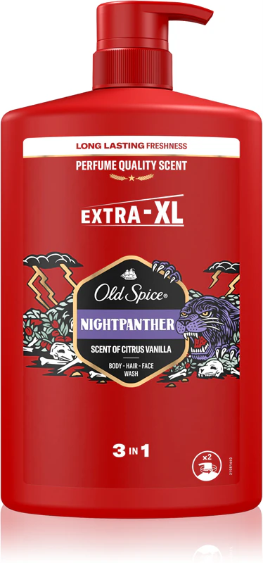 Old Spice - NightpantherTusfürdő És Sampon Férfiaknak 1000 ml (3az1-ben)