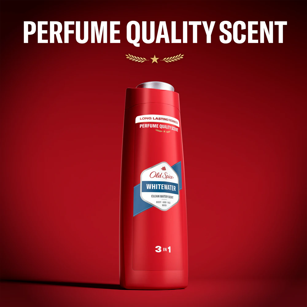 Old Spice - Whitewater Tusfürdő És Sampon Férfiaknak 400 ml (3az1-ben)