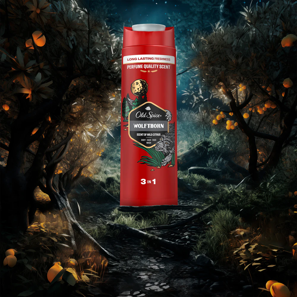 Old Spice - WolfthornTusfürdő És Sampon Férfiaknak 400 ml (3az1-ben)