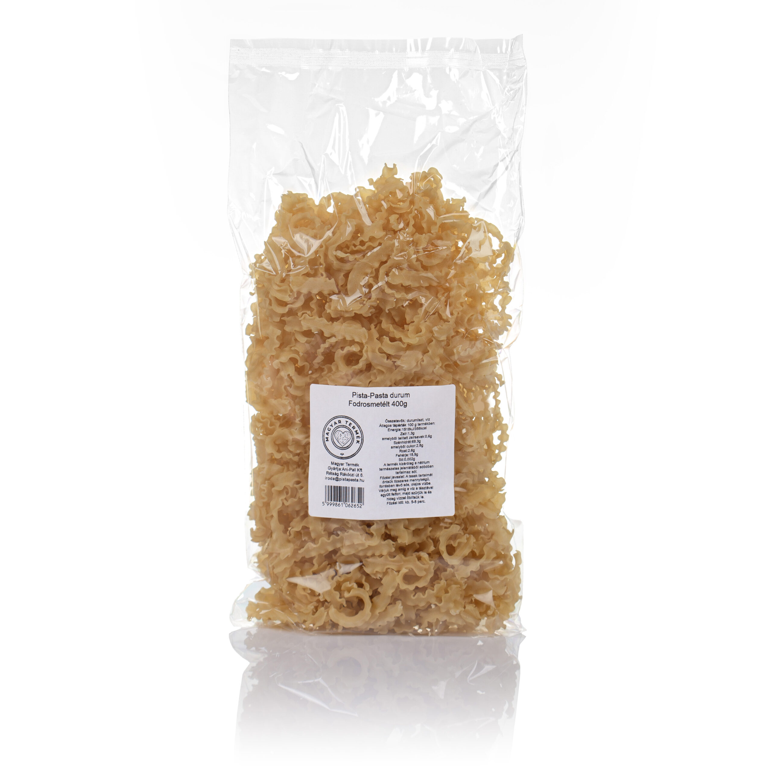 Pista Pasta - Durum Fodrosmetélt 400 g