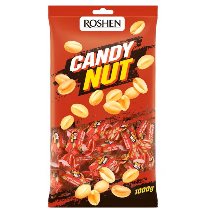 Roshen - Candy Nut Puha Karamellás Csokoládé Mogyoróval 1 kg