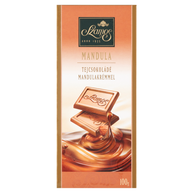 Szamos - Mandulás töltött tejcsokoládé tábla 100 g
