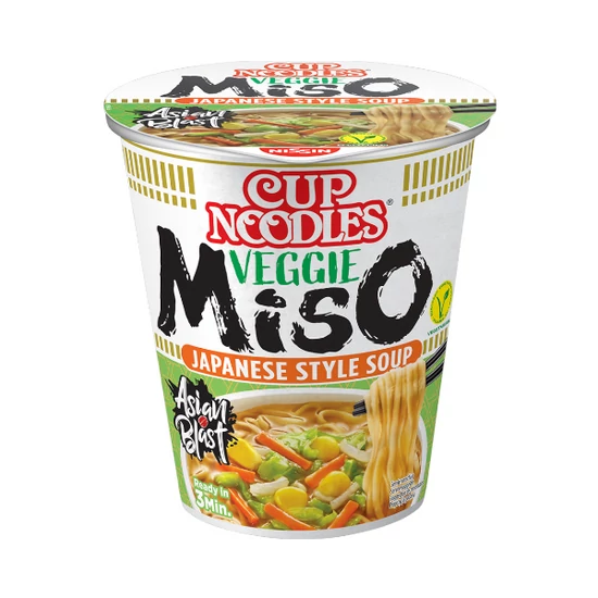 Nissin - Cup Noodles Zöldséges Miso Ízű Tésztaleves 67 g