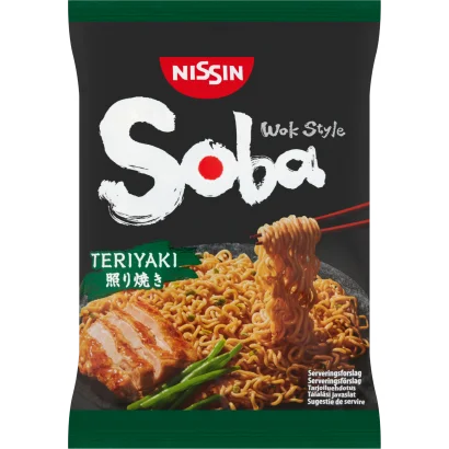 Nissin - Soba Wok Style instant tészta - teriyaki ízesítő szósszal 110 g