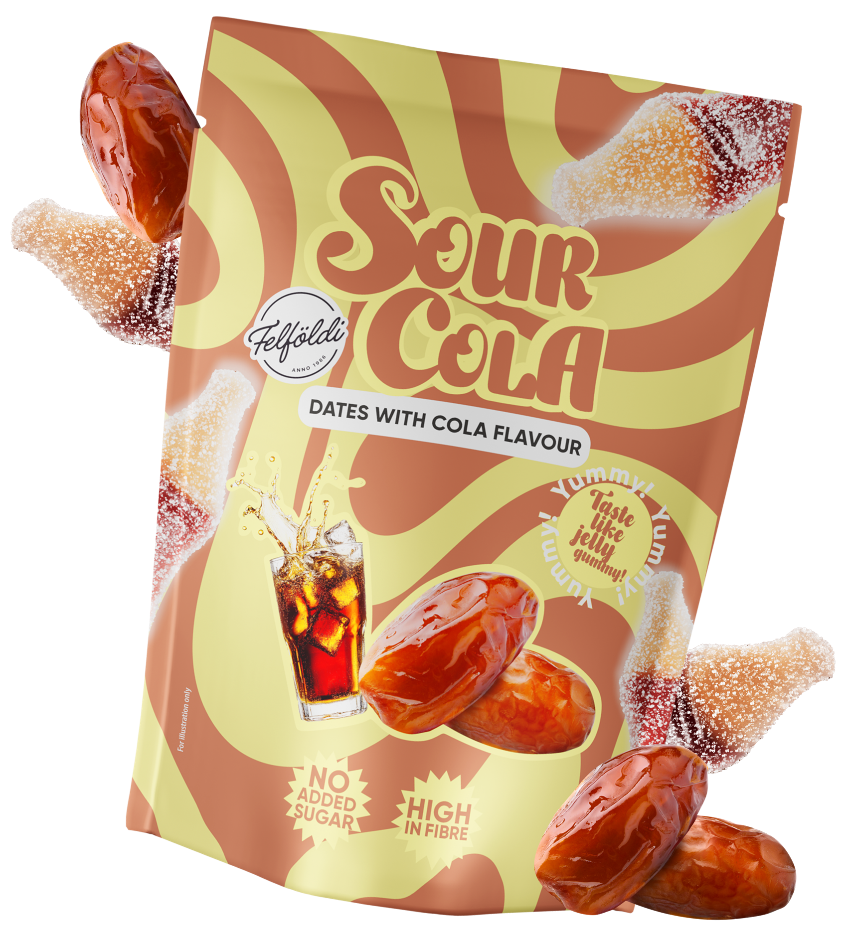 Felföldi ízesített datolya 100g - Sour Cola